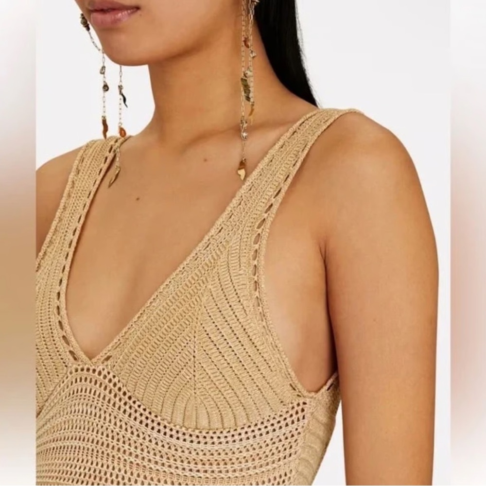 Ronny Kobo glitter Tan Knit Dress - Picture 3 of 4